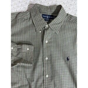 Ralph Lauren Shirt Men's XLChecked Dress Button Up Classic Vintage EUC